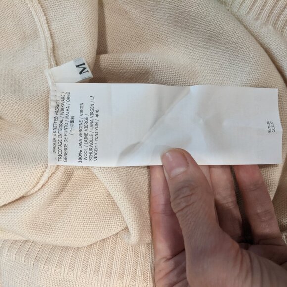 NWT Max Mara blush 100% wool short sleeve sweater size medium - Picture 3 of 3